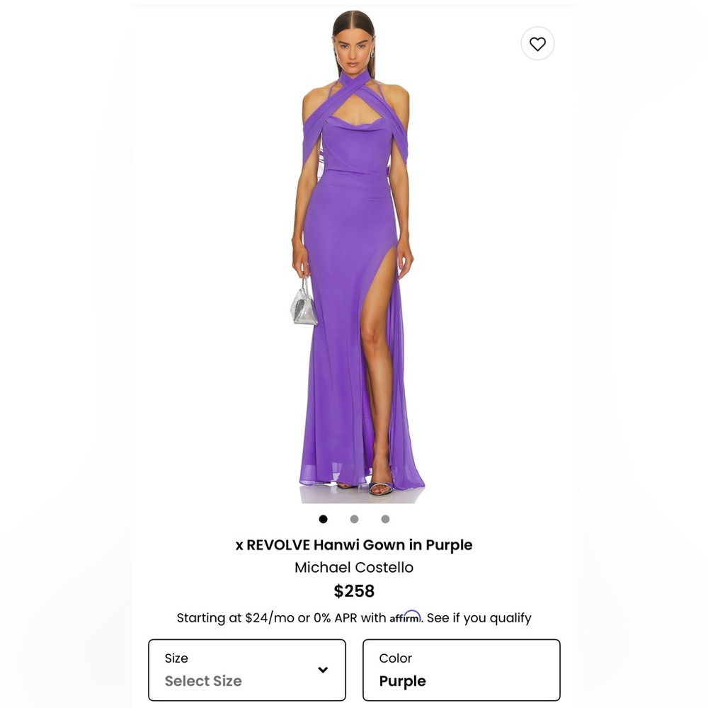Michael Costello Vibrant Purple Maxi Dress